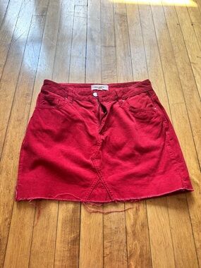PacSun Red Corduroy Mini Skirt